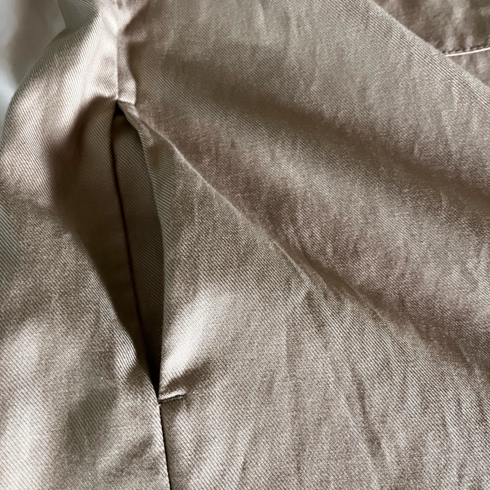 Banana Republic Utility Shift Dress Cargo Safari Tan Twill Shirt Minimalist Med - Picture 8 of 10